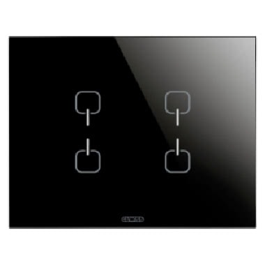 PLACCA ICE TOUCH KNX - IN VETRO - 4 SIMBOLI - NERO - CHORUS product photo Photo 01 3XL