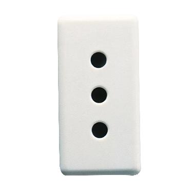 PRESA STANDARD ITALIANO 250V ac - 2P+T 10A -P11 - 1 MODULO - SYSTEM WHITE product photo Photo 01 3XL