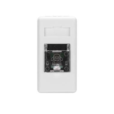 PRESA TELEFONICA - RJ11 - DOPPINO TWISTATO - MORSETTI A VITE - 1 MODULO - SYSTEM WHITE product photo Photo 01 3XL