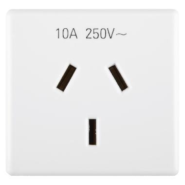 PRESA STANDARD AUSTRALIANO 250V ac - 2P+T 10A - SPINOTTI PIATTI - 2 MODULI - SYSTEM WHITE product photo Photo 01 3XL