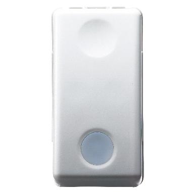 DEVIATORE UNIPOLARE 250V ac - 16AX - CON LENTE NEUTRA SOSTITUIBILE - LUMINOSO 230V ac - 1 MODULO - SYSTEM WHITE product photo Photo 01 3XL