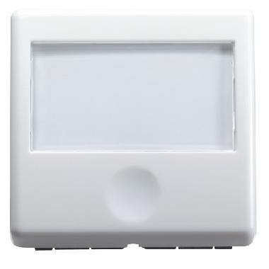 PULSANTE CON TARGA PORTANOME ILLUMINABILE 250V ac - NA 10A - 2 MODULI - SYSTEM WHITE product photo Photo 01 3XL