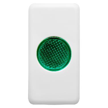 SPIA DI SEGNALAZIONE SINGOLA - 12/24/250V - VERDE - 1 MODULO - SYSTEM WHITE product photo Photo 01 3XL