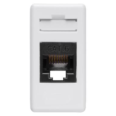 PRESA RJ45 - 4 COPPIE - CATEGORIA 6 - UTP - TOOLLESS - 1 MODULO - SYSTEM WHITE product photo Photo 01 3XL