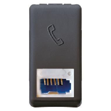PRESA TELEFONICA - STANDARD INGLESE - 6 CONTATTI - MORSETTI A VITE - 1 MODULO - SYSTEM BLACK product photo Photo 01 3XL