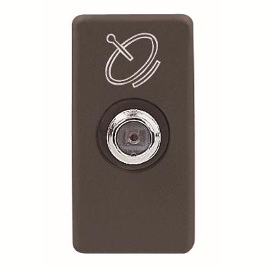 PRESA COASSIALE TV/SAT SCHERMATURA CLASSE A - CONNETTORE F FEMMINA - PASSANTE 5 dB - 1 MODULO - SYSTEM BLACK product photo Photo 01 3XL