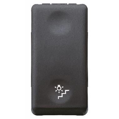 PULSANTE UNIPOLARE 250V ac - NA 10A - SIMBOLO SCALE - 1 MODULO - SYSTEM BLACK product photo Photo 01 3XL