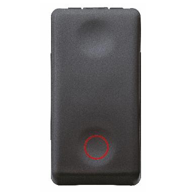 PULSANTE UNIPOLARE 250V ac - NC 10A - NEUTRO - SIMBOLO CERCHIO - 1 MODULO - SYSTEM BLACK product photo Photo 01 3XL