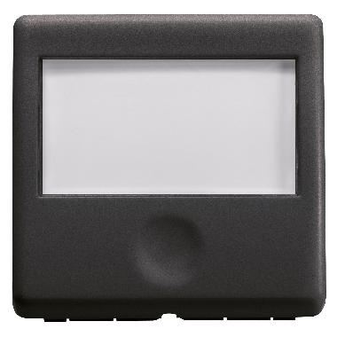 PULSANTE CON TARGA PORTANOME ILLUMINABILE 250V ac - NA 10A - 2 MODULI - SYSTEM BLACK product photo Photo 01 3XL