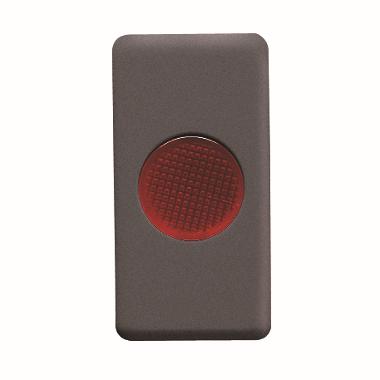 SPIA DI SEGNALAZIONE SINGOLA - 12/24/250V - ROSSO - 1 MODULO - SYSTEM BLACK product photo Photo 01 3XL