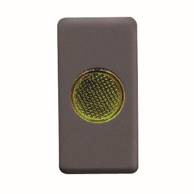 SPIA DI SEGNALAZIONE SINGOLA - 12/24/250V - GIALLO - 1 MODULO - SYSTEM BLACK product photo Photo 01 3XL