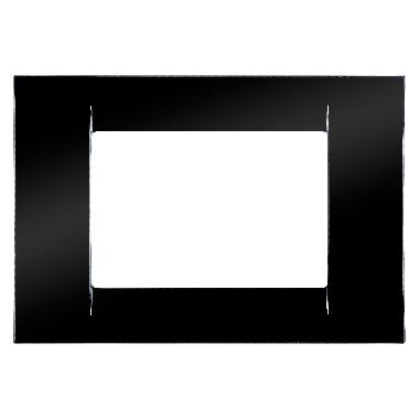 PLACCA VIRNA - IN TECNOPOLIMERO FINITURA LUCIDA - 3 POSTI - NERO TONER - SYSTEM product photo Photo 01 3XL