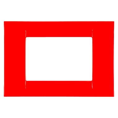 PLACCA VIRNA - IN TECNOPOLIMERO FINITURA LUCIDA - 3 POSTI - ROSSO GERANIO - SYSTEM product photo Photo 01 3XL