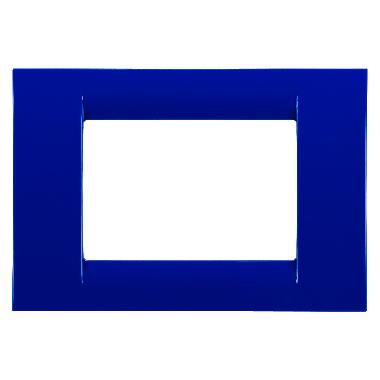 PLACCA VIRNA - IN TECNOPOLIMERO FINITURA LUCIDA - 3 POSTI - BLU JAZZ - SYSTEM product photo Photo 01 3XL
