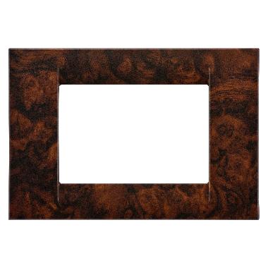 PLACCA VIRNA - IN TECNOPOLIMERO - 3 POSTI - RADICA INGLESE - SYSTEM product photo Photo 01 3XL