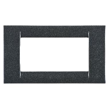 PLACCA VIRNA - IN TECNOPOLIMERO FINITURA LUCIDA - 4 POSTI - ARDESIA METALLIZZATO - SYSTEM product photo Photo 01 3XL