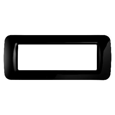 PLACCA TOP SYSTEM - IN TECNOPOLIMERO FINITURA LUCIDA - 6 POSTI - NERO TONER - SYSTEM product photo Photo 01 3XL