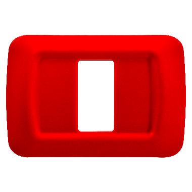 PLACCA TOP SYSTEM - IN TECNOPOLIMERO FINITURA LUCIDA - 1 POSTO - ROSSO GERANIO - SYSTEM product photo Photo 01 3XL