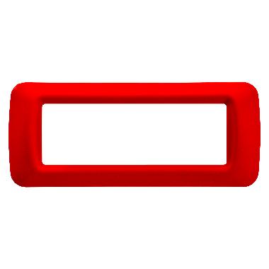 PLACCA TOP SYSTEM - IN TECNOPOLIMERO FINITURA LUCIDA - 6 POSTI - ROSSO GERANIO - SYSTEM product photo Photo 01 3XL