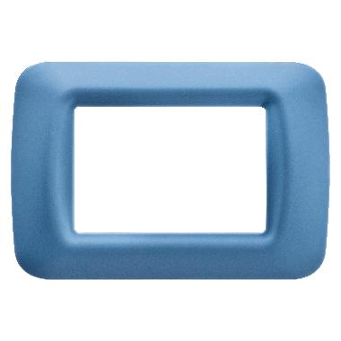PLACCA TOP SYSTEM - IN TECNOPOLIMERO FINITURA LUCIDA - 3 POSTI - AZZURRO CIELO - SYSTEM product photo Photo 01 3XL