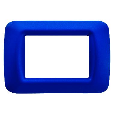 PLACCA TOP SYSTEM - IN TECNOPOLIMERO FINITURA LUCIDA - 3 POSTI - BLU JAZZ - SYSTEM product photo Photo 01 3XL