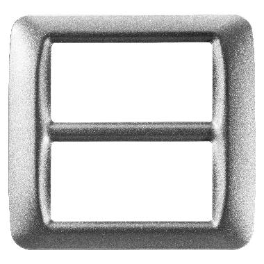 PLACCA TOP SYSTEM - IN TECNOPOLIMERO FINITURA LUCIDA - 8 POSTI (4+4 SOVRAPPOSTI) - TITANIO METALLIZZATO - SYSTEM product photo Photo 01 3XL