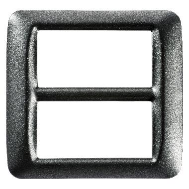 PLACCA TOP SYSTEM - IN TECNOPOLIMERO FINITURA LUCIDA - 8 POSTI (4+4 SOVRAPPOSTI) - ARDESIA METALLIZZATO - SYSTEM product photo Photo 01 3XL