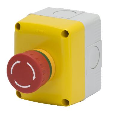 CONTENITORE COMPLETO DI OPERATORE - 1 POSTO - 1NA 1NC- PULSANTE EMERGENZA - IP66 product photo Photo 01 3XL