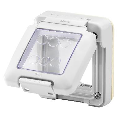 COMBI IN - CALOTTA STAGNA 2 POSTI - SYSTEM - IP55 - GRIGIO RAL 7035 product photo Photo 01 3XL