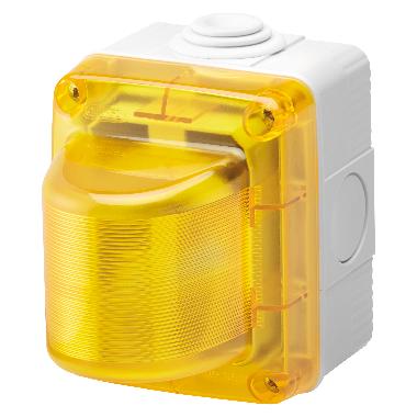 SPIA DI SEGNALAZIONE - 15W - 230V - DIFFUSORE GIALLO - IP55 - GRIGIO RAL 7035 product photo Photo 01 3XL