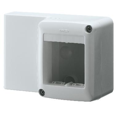 SCATOLA PORTAPPARECCHI SYSTEM - PER MINICANALI - 2 POSTI - BIANCO RAL 9010 product photo Photo 01 3XL