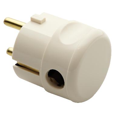 Spina mobile - a 90° - standard tedesco/francese - 2p+t 10/16a 250v ac - bianco product photo Photo 01 3XL