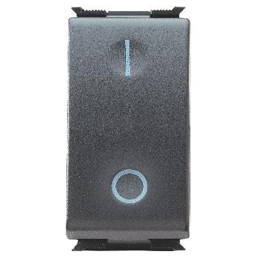 INTERRUTTORE BIPOLARE 250V ac - 16AX - GENERICO - SIMBOLO: 0/1 - 1 MODULO - PLAYBUS product photo Photo 01 3XL