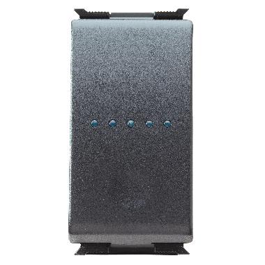 PULSANTE UNIPOLARE 250V ac - NA 16A ILLUMINABILE - LOCALIZZAZIONE NOTTURNA - 1 MODULO - PLAYBUS product photo Photo 01 3XL