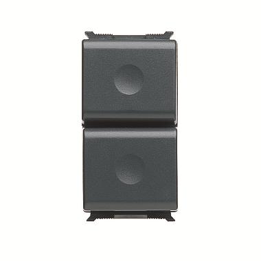PULSANTE UNIPOLARE 250V ac - NA 16A DOPPIO - DOPPIO PULSANTE 25x22,5 mm - 1 MODULO - PLAYBUS product photo Photo 01 3XL