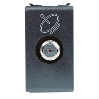 PRESA COASSIALE TV/SAT SCHERMATURA CLASSE A - CONNETTORE F FEMMINA - PASSANTE 10 dB - 1 MODULO - PLAYBUS product photo Photo 01 3XL