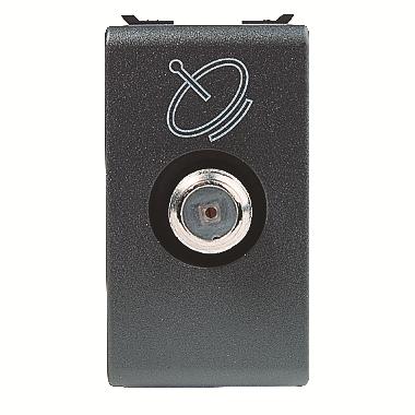 PRESA COASSIALE TV/SAT SCHERMATURA CLASSE A - CONNETTORE F FEMMINA - PASSANTE 5 dB - 1 MODULO - PLAYBUS product photo Photo 01 3XL