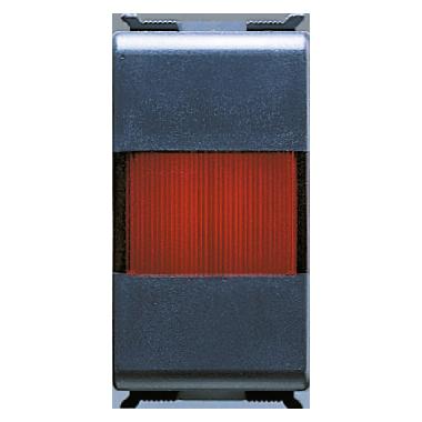 SPIA DI SEGNALAZIONE - 12/24/250 V - SINGOLA - ROSSA - 1 MODULO - PLAYBUS product photo Photo 01 3XL