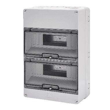 CENTRALINO - PARETI CON CENTRINI DI FORATURA - PREDISPOSTO PER ALLOGGIAMENTO MORSETTIERE - (12X2) 24M IP55 product photo Photo 01 3XL