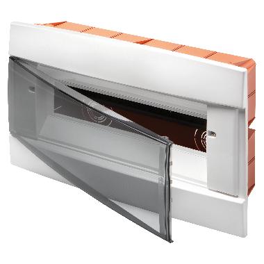 CENTRALINO DA ARREDO - DA INCASSO - PREDISPOSTO PER ALLOGGIAMENTO MORSETTIERE - 330X218X25 - BIANCO - 12 +1 MODULI product photo Photo 01 3XL