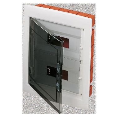 Quadro di distribuzione con pannelli finestrati e telaio estraibile - porta trasparente fumé - (12x2) 24 moduli ip40 product photo Photo 01 3XL