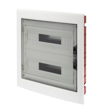 Quadro di distribuzione con pannelli finestrati e telaio estraibile - porta trasparente fumé - (18x2) 36 moduli ip40 product photo Photo 01 3XL