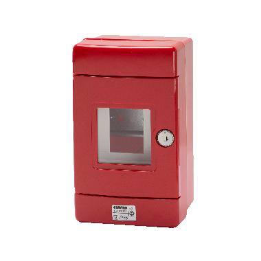 CENTRALINO STAGNO PER EMERGENZA CON GUIDA DIN - 4 MODULI EN50022 - ROSSO RAL 3000 product photo Photo 01 3XL