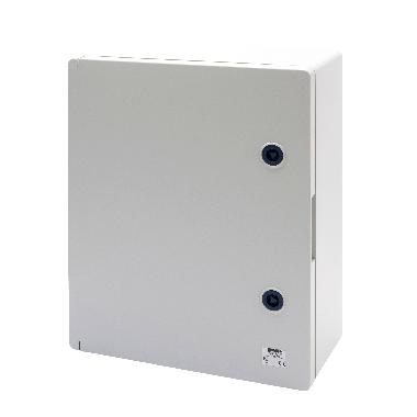 QUADRO STAGNO PORTA CIECA MUNITA DI SERRATURA - GWPLAST 120 - 316X396X160 - IP55 - GRIGIO RAL 7035 product photo Photo 01 3XL