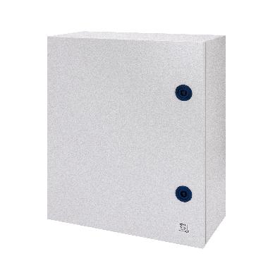 QUADRO METALLO PORTA CIECA MUNITA DI SERRATURA 310X425X160 - IP55 - GRIGIO RAL 7035 product photo Photo 01 3XL