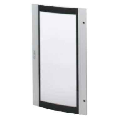 PORTA IN VETRO CURVO - PER QUADRI 38 LAN - 2 SERRATURE - 700X700 - GRIGIO RAL 7035 product photo Photo 01 3XL