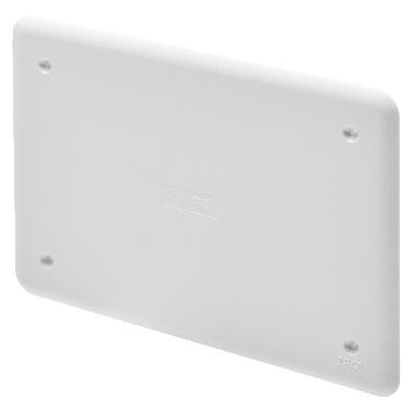 COPERCHIO BASSO ANTIURTO AD ALTA RESISTENZA - PER CASSETTE PT/PT DIN E PT DIN GREEN WALL - 118X96 - IP40 - BIANCO RAL9016 product photo Photo 01 3XL