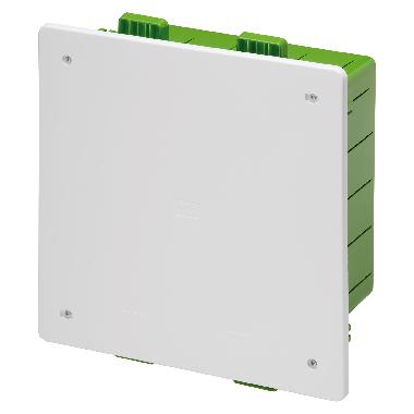 CASSETTA DI DERIVAZIONE E CONNESSIONE AFFIANCABILE PER MONTANTI-PER PARETI MOBILI E CARTONGESSO-DIMENSIONE 260X260X121-COPERCHIO BASSO PIOMBABILE product photo Photo 01 3XL