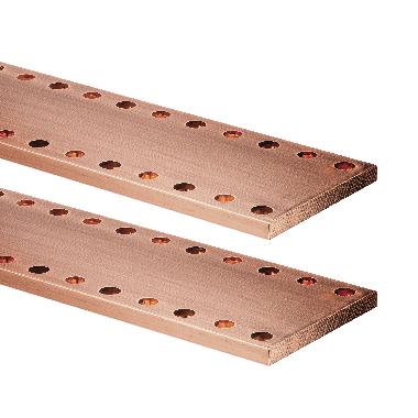 COPPIA DI BARRE PIATTE IN RAME 1600A 100x10x1750mm PER QUADRI QDX product photo Photo 01 3XL
