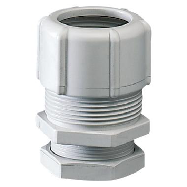 RACCORDO TUBO/CASSETTA IN POLIMERO ANTIURTO - FORO DIAMETRO 20MM - PER TUBO DIAMETRO 16MM - GRIGIO RAL7035 - IP66 product photo Photo 01 3XL